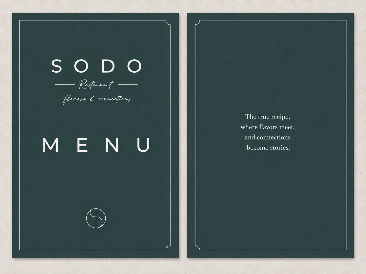SODO Restaurant Menu